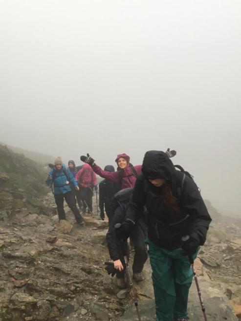 Struggling Up Snowdon